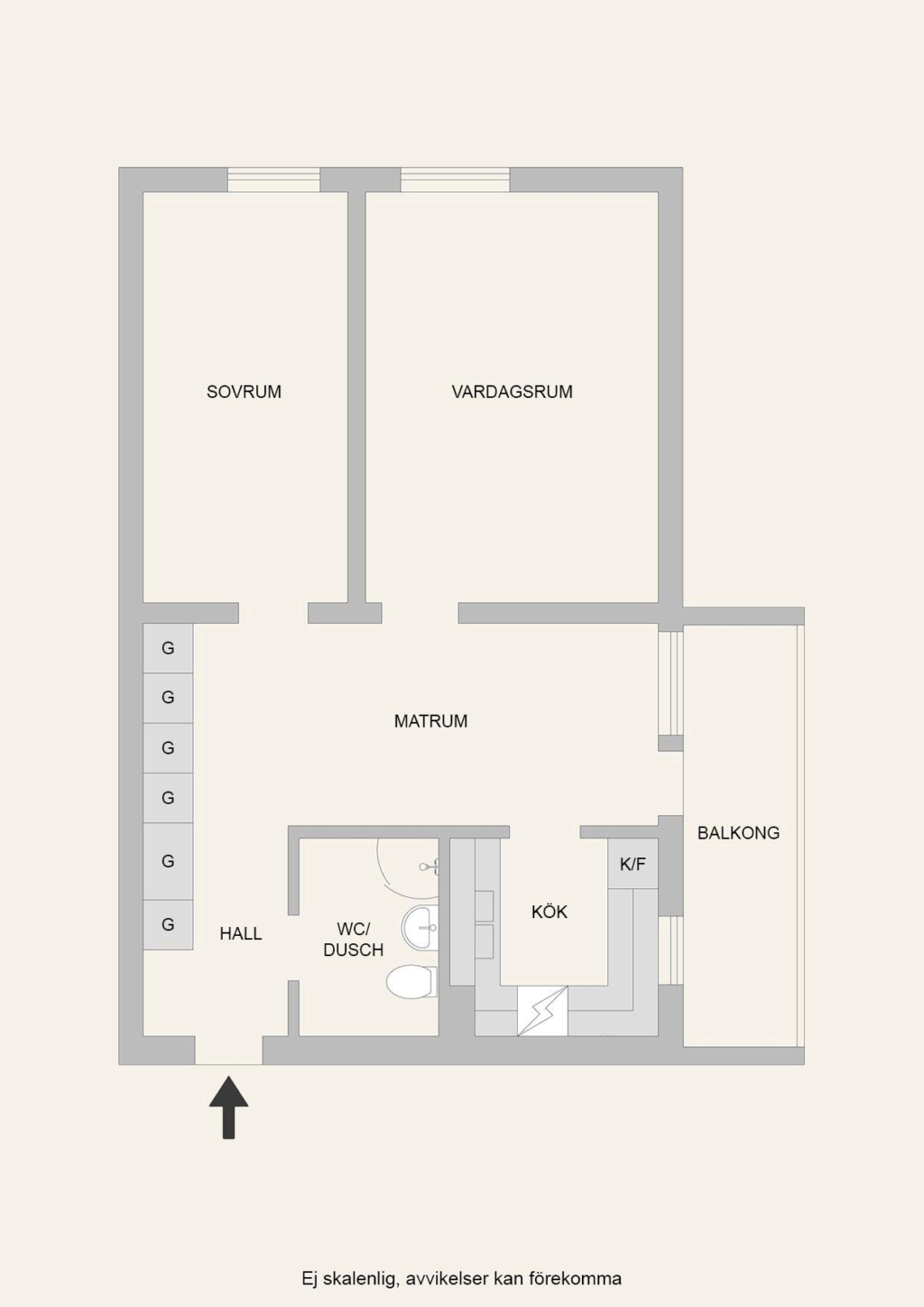 2:a högst upp med stor balkong i soligt västerläge!